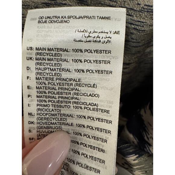 Reebok Size XL Navy Gray Camo Print Short Sleeve Men's Athletic Workout Tee - Picture 8 of 8